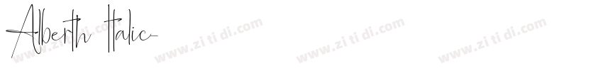 Alberth Italic字体转换